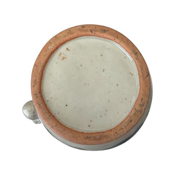 Vintage Hand Created and Painted Stoneware Pottery Pitcher - Picture 6 of 10